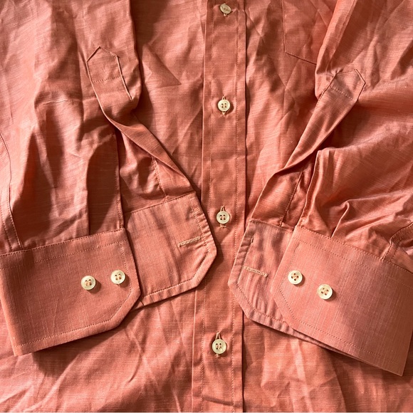 New SEAPORT BUTTON DOWN DRESS SHIRT sz Men 16/41 long sleeve Hand Made in Italy - Picture 8 of 11
